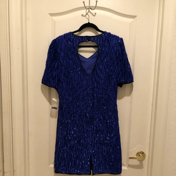 Mark & John by Gopal sequin beaded dress of silk - Picture 1 of 8